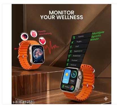 T800 Ultra Smartwatch – 1.96" BT Calling | Health Screening | Music Control | 2026 New Launch 🔥