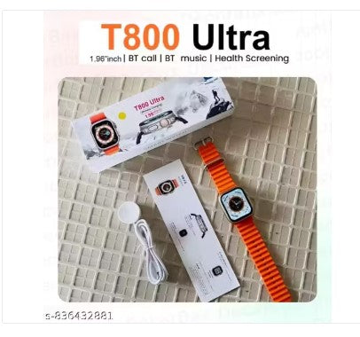 T800 Ultra Smartwatch – 1.96" BT Calling | Health Screening | Music Control | 2026 New Launch 🔥
