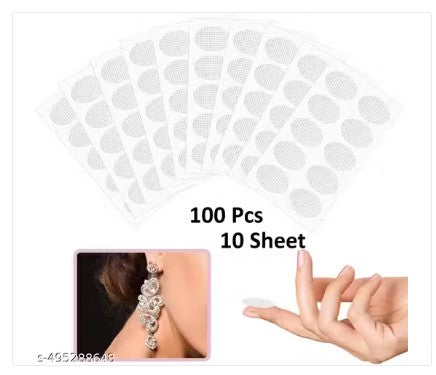 Invisible Earlobe Support Patches for Heavy Earrings – Ear Lobe Protection Tape (100 PCS)