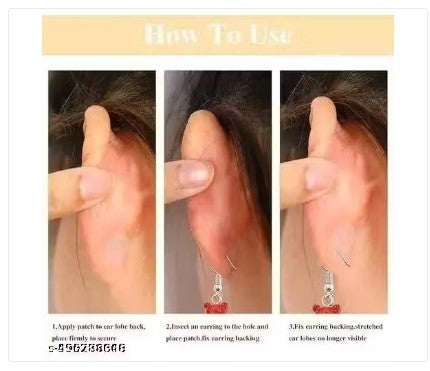 Invisible Earlobe Support Patches for Heavy Earrings – Ear Lobe Protection Tape (100 PCS)
